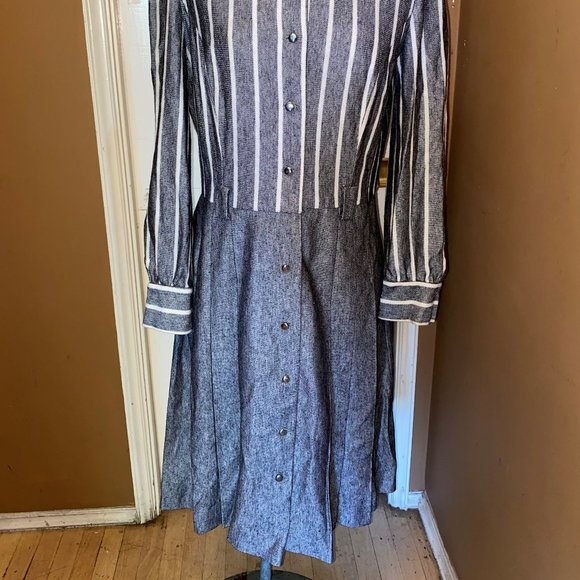 Grey Striped Dress - Picture 2 of 4